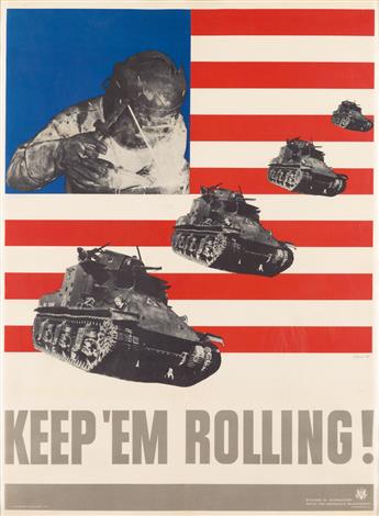 LEO LIONNI (1910-1999). KEEP EM ROLLING! Group of 4 posters. 1941. Each 40x29 inches, 101x75 cm. U.S. Government Printing Office, [Was